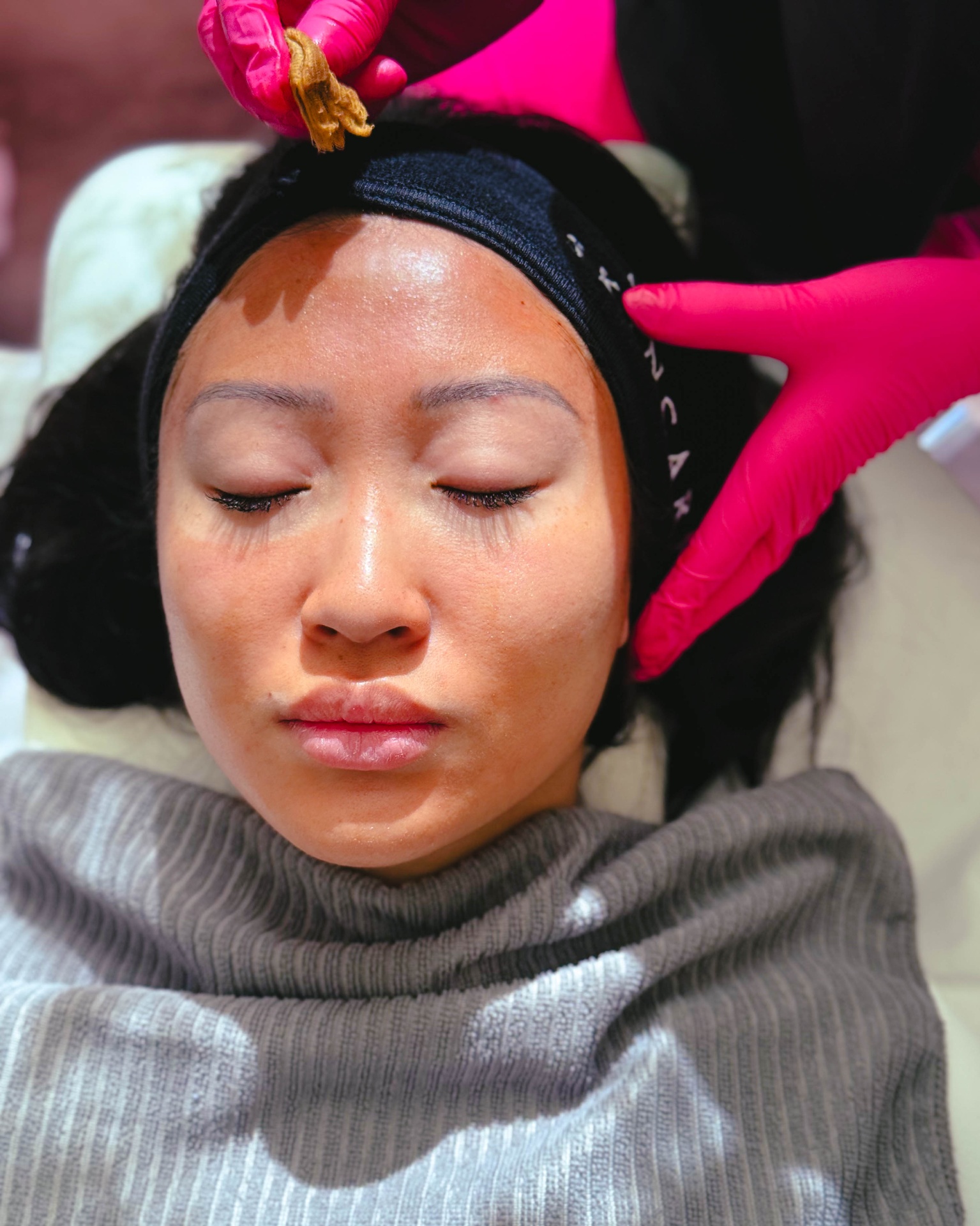 Custom enzyme mask treatment at La Jolla Laser Derm aesthetician program